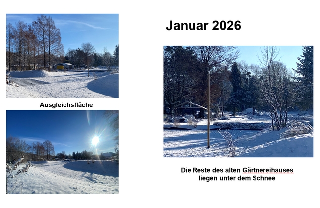 Der Schnee deckt alles zu.
